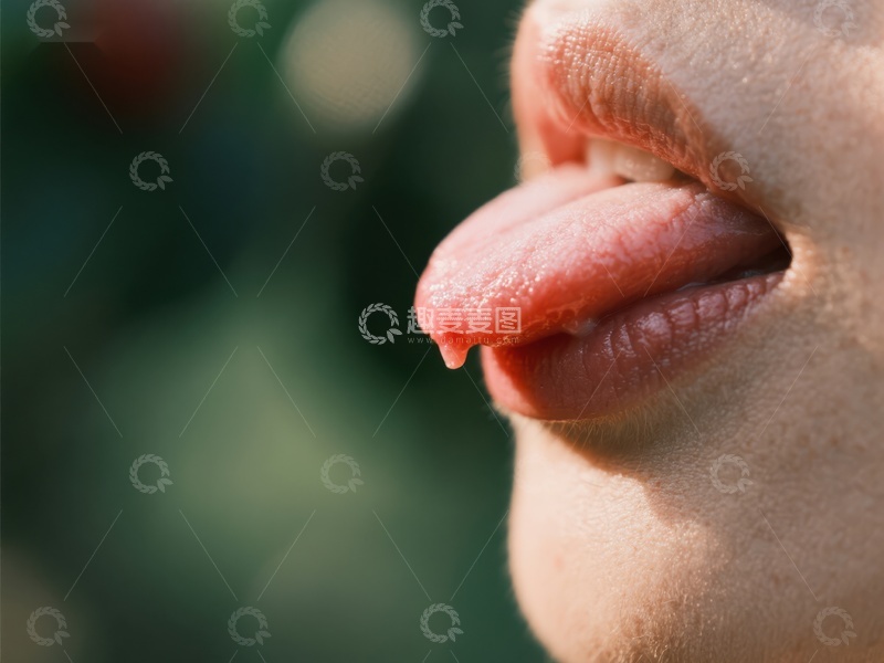 高清大图下载【趣麦麦图】特写嘴唇伸出舌头