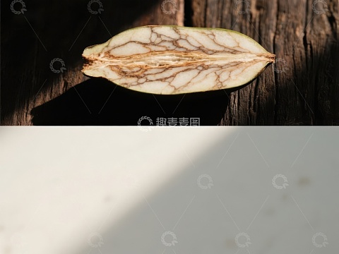 干枯叶片的纹理特写