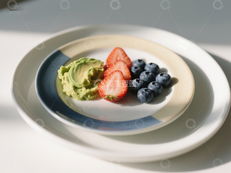 高清大图下载【趣麦麦图】新鲜水果与牛油果的健康搭配