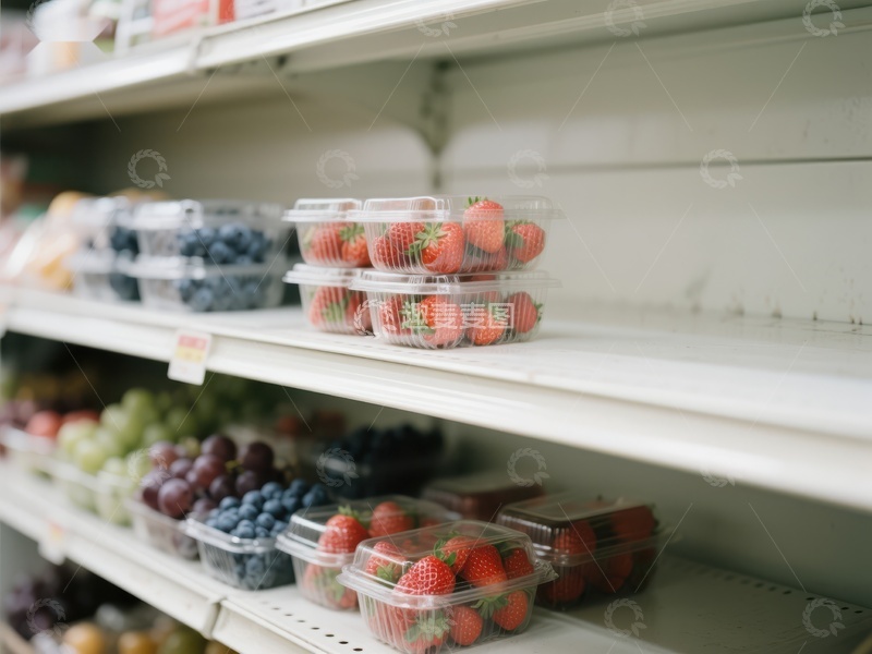 高清大图下载【趣麦麦图】超市货架上的新鲜水果