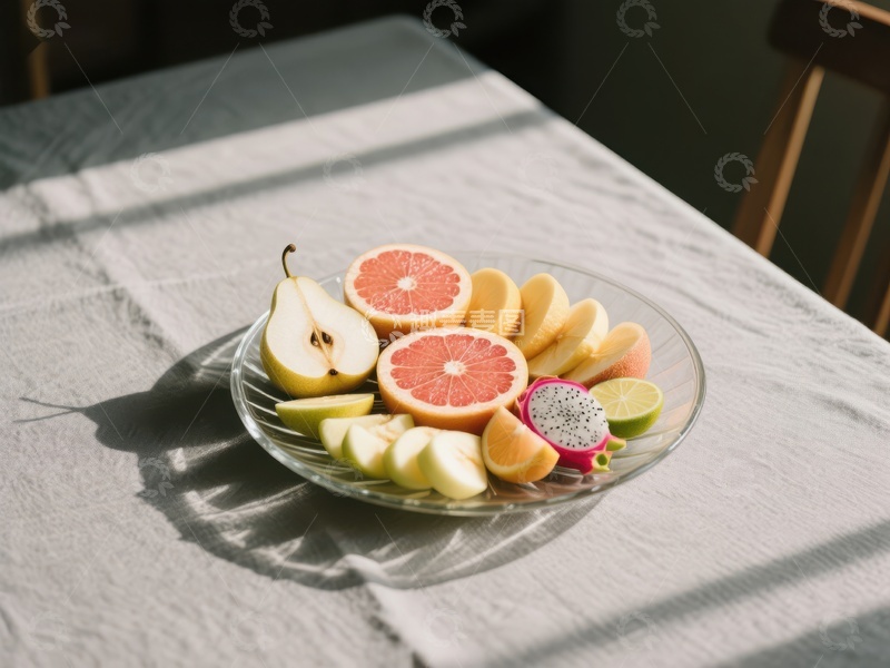 高清大图下载【趣麦麦图】新鲜水果拼盘，色彩斑斓