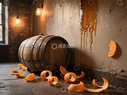 橙皮散落，蜂蜜流淌的木质酒桶旁