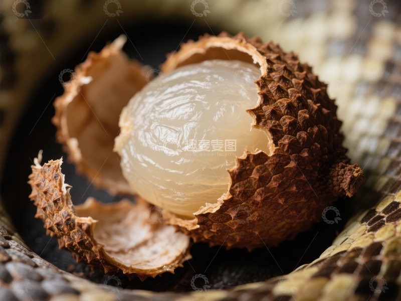高清大图下载【趣麦麦图】新鲜荔枝剥壳展示