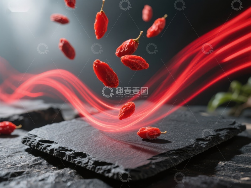 高清大图下载【趣麦麦图】跳跃的红色果实与光影交织