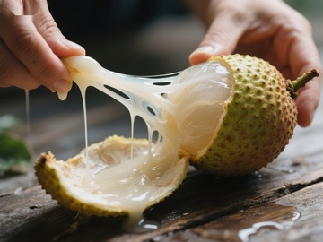 手撕新鲜莲雾果肉