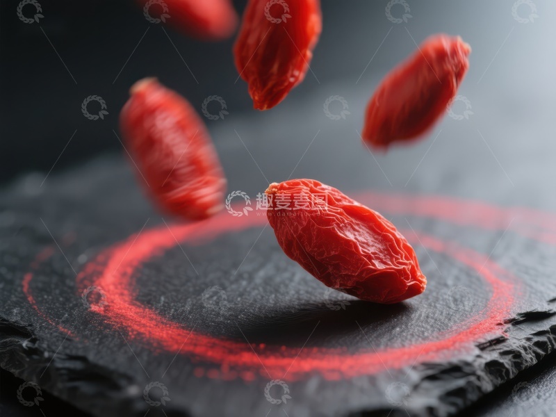 高清大图下载【趣麦麦图】枸杞跳跃，红色轨迹环绕