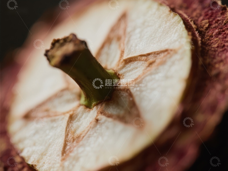 高清大图下载【趣麦麦图】切开的苹果核心特写