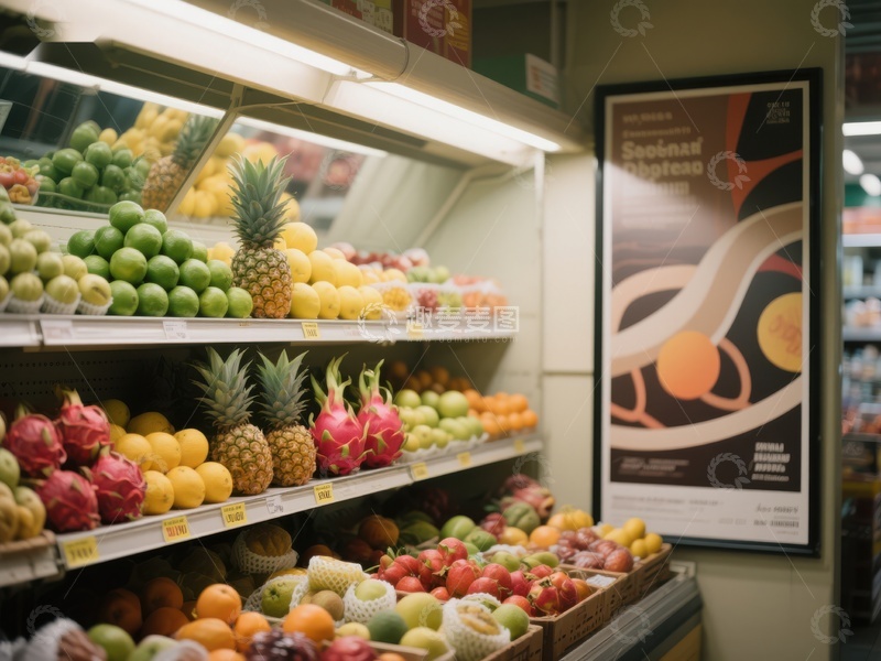 高清大图下载【趣麦麦图】超市水果区展示