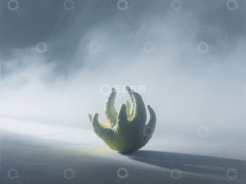 高清大图下载【趣麦麦图】雾中剥落的柠檬皮