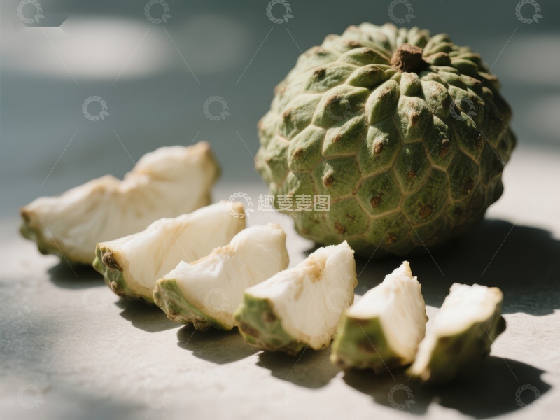 高清大图下载【趣麦麦图】新鲜番荔枝切片展示