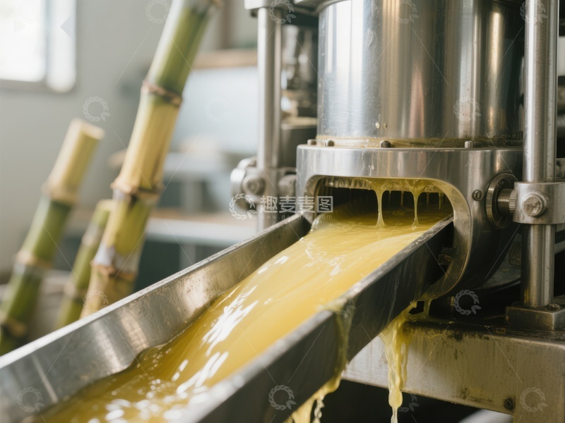 高清大图下载【趣麦麦图】甘蔗榨汁机工作场景