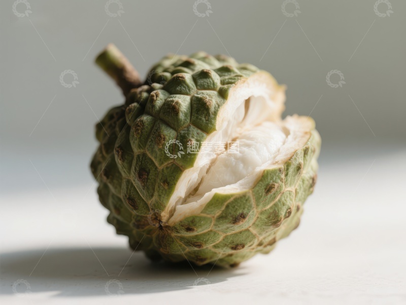 高清大图下载【趣麦麦图】新鲜释迦果切开展示