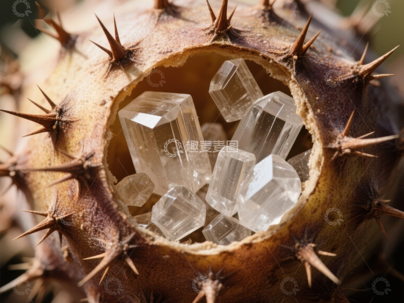 高清大图下载【趣麦麦图】天然果实中的晶莹矿物