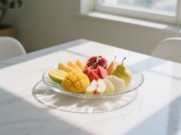 阳光下的水果拼盘