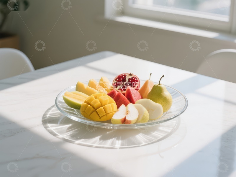 高清大图下载【趣麦麦图】阳光下的水果拼盘