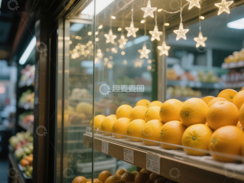 高清大图下载【趣麦麦图】超市水果区橙子陈列