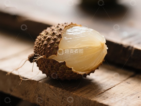 新鲜荔枝半剥展示