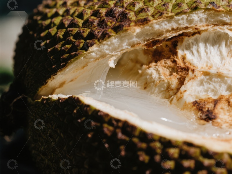 高清大图下载【趣麦麦图】新鲜菠萝蜜的内部特写