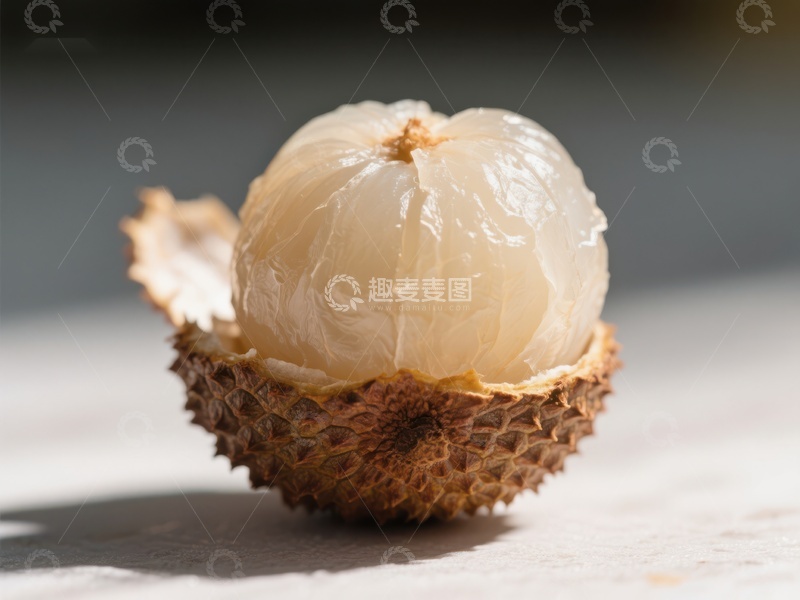 高清大图下载【趣麦麦图】新鲜荔枝剥壳特写