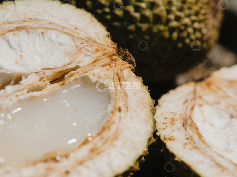 高清大图下载【趣麦麦图】新鲜榴莲果肉特写