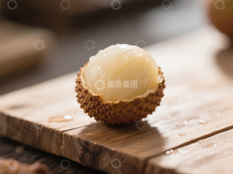 高清大图下载【趣麦麦图】新鲜荔枝果肉特写