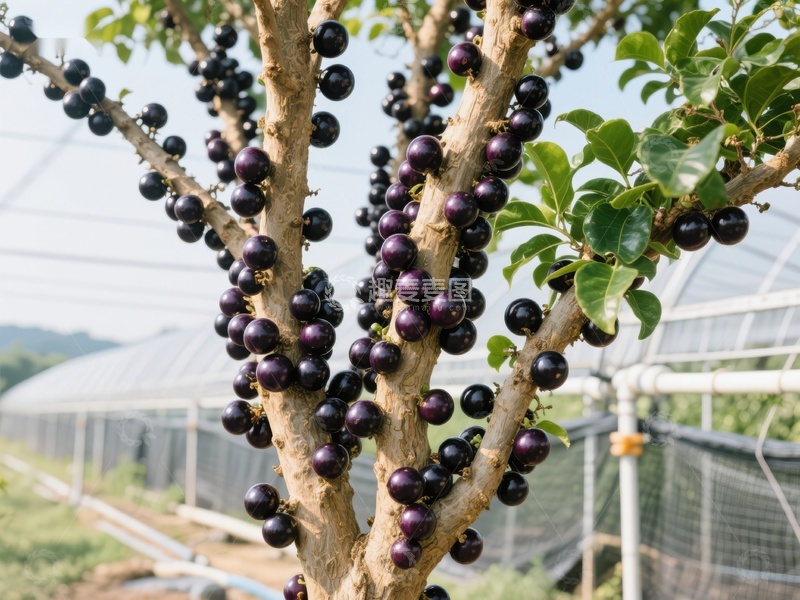 高清大图下载【趣麦麦图】果园中的嘉宝果树结满果实