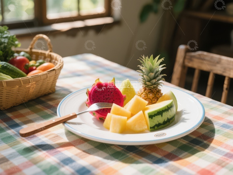 高清大图下载【趣麦麦图】色彩缤纷的水果拼盘