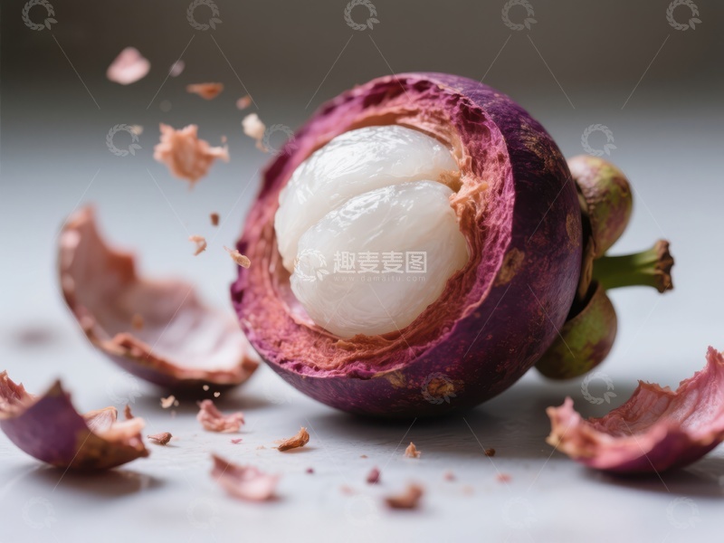 高清大图下载【趣麦麦图】新鲜紫皮水果切开展示