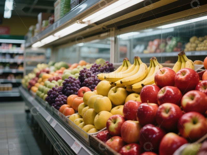 高清大图下载【趣麦麦图】超市水果区展示