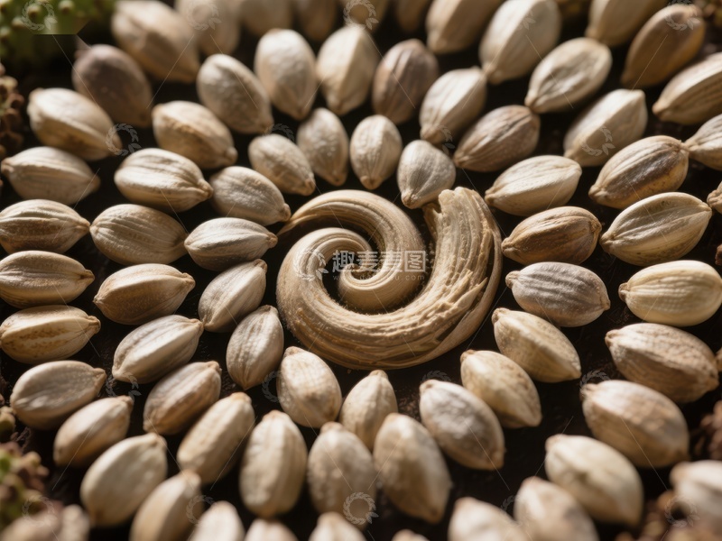 高清大图下载【趣麦麦图】螺旋排列的种子艺术