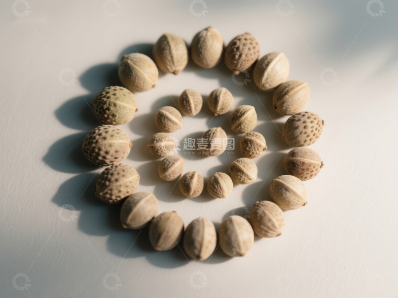高清大图下载【趣麦麦图】螺旋排列的坚果