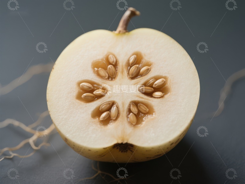 高清大图下载【趣麦麦图】切开的苹果展示种子排列