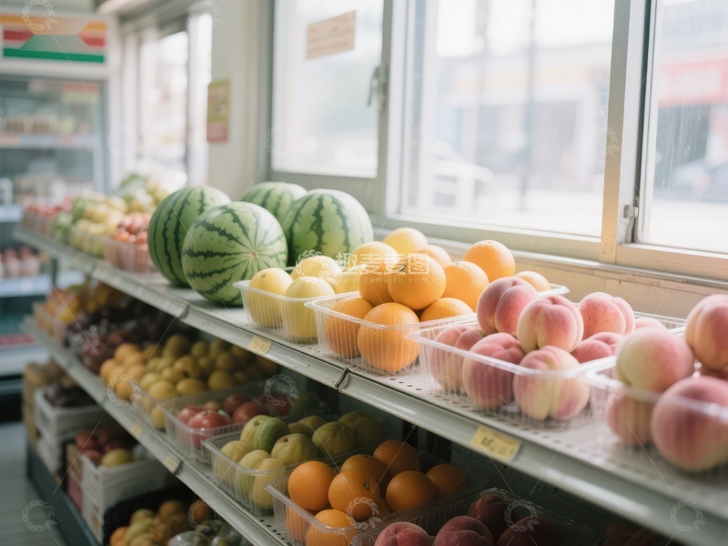 高清大图下载【趣麦麦图】超市水果区展示新鲜瓜果