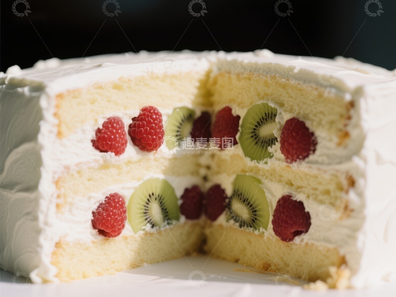 高清大图下载【趣麦麦图】水果夹心蛋糕切面展示