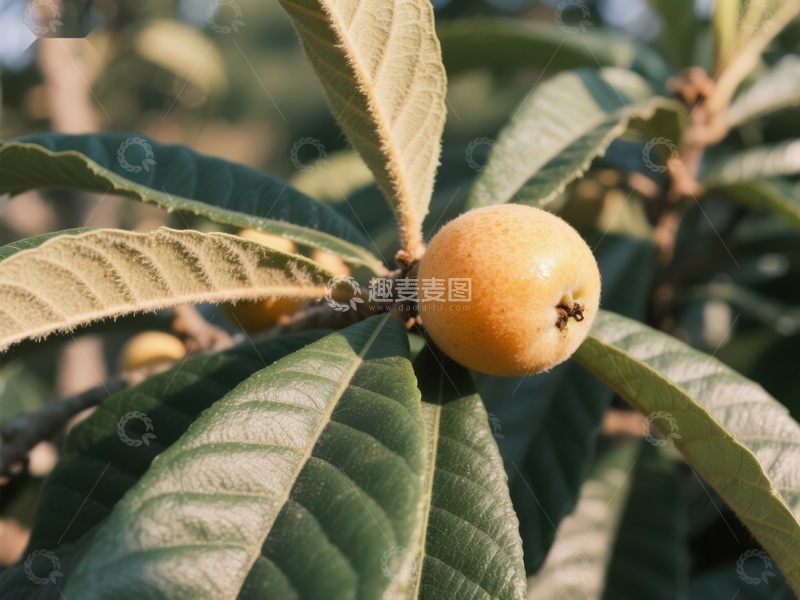高清大图下载【趣麦麦图】-枝头成熟的枇杷果实