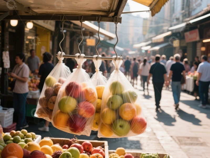 街头市场水果摊位