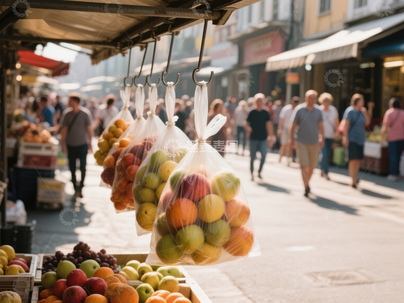 高清大图下载【趣麦麦图】街头市场新鲜水果展示