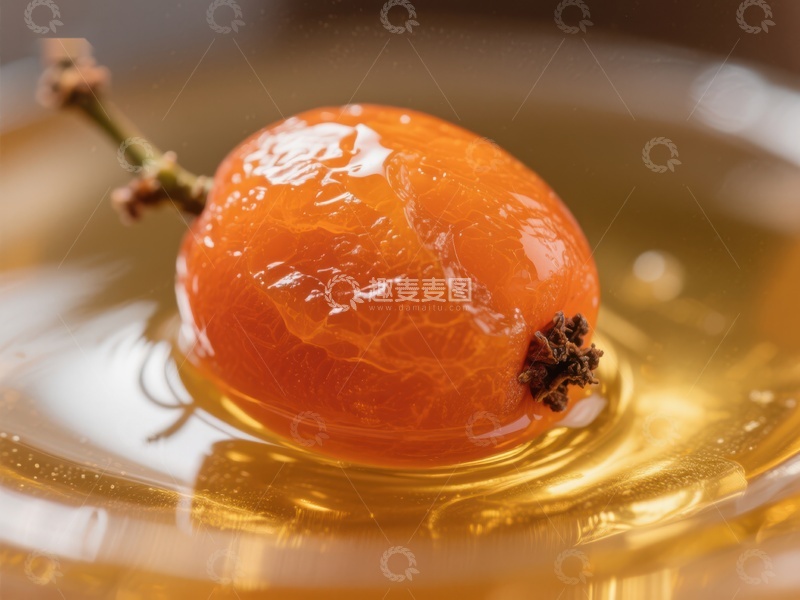 高清大图下载【趣麦麦图】-金黄色果实浸润蜂蜜中