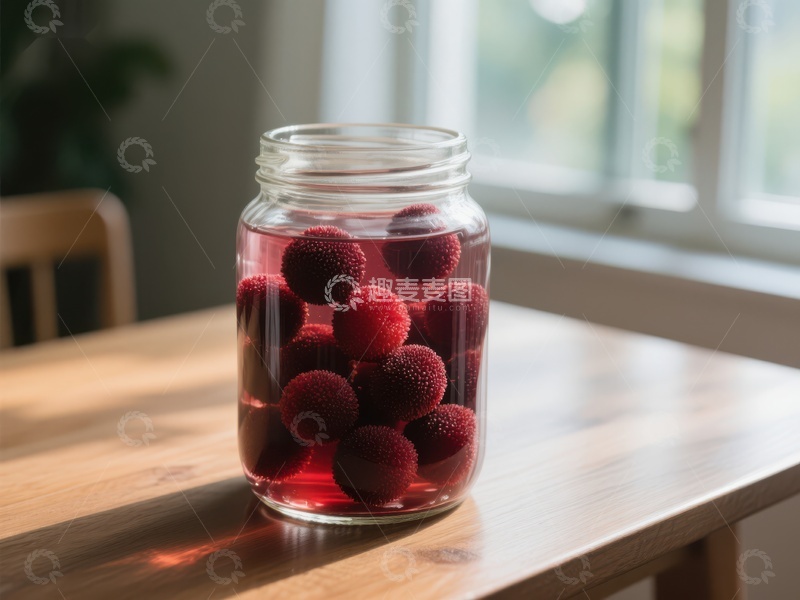 高清大图下载【趣麦麦图】玻璃罐中的红色浆果