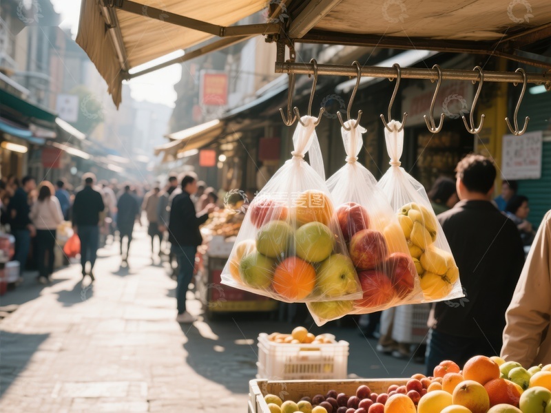 街头市场水果摊位