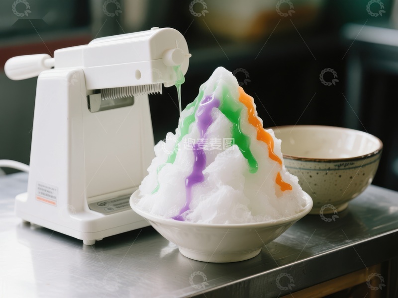 高清大图下载【趣麦麦图】彩色糖浆浇灌的刨冰