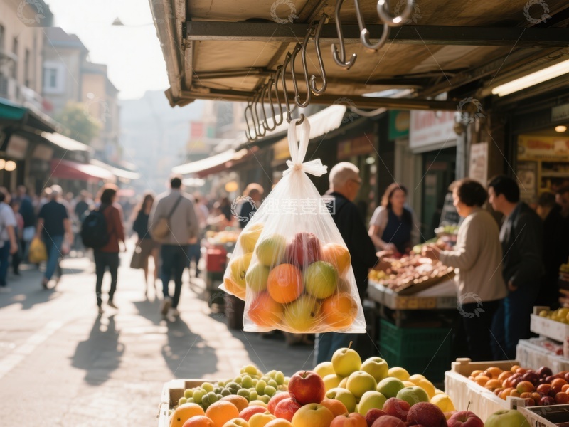 街头市场新鲜水果摊位