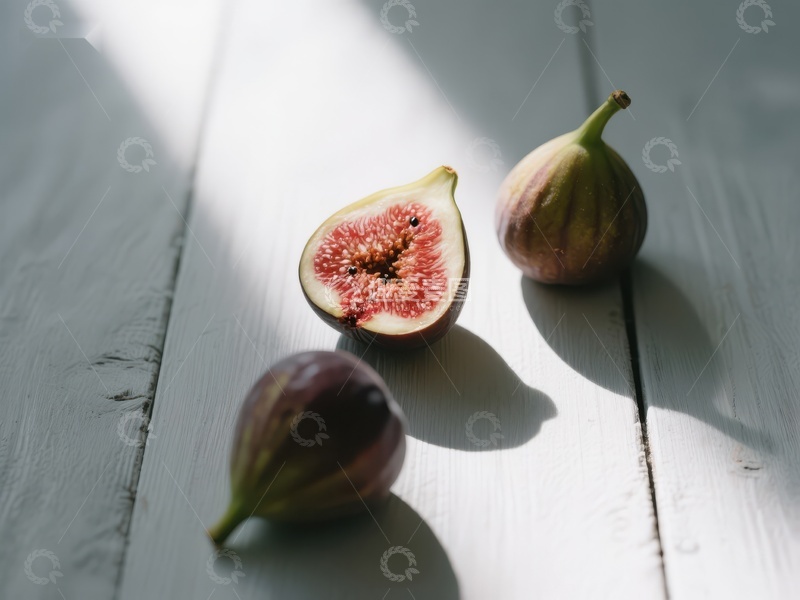 高清大图下载【趣麦麦图】阳光下的无花果特写