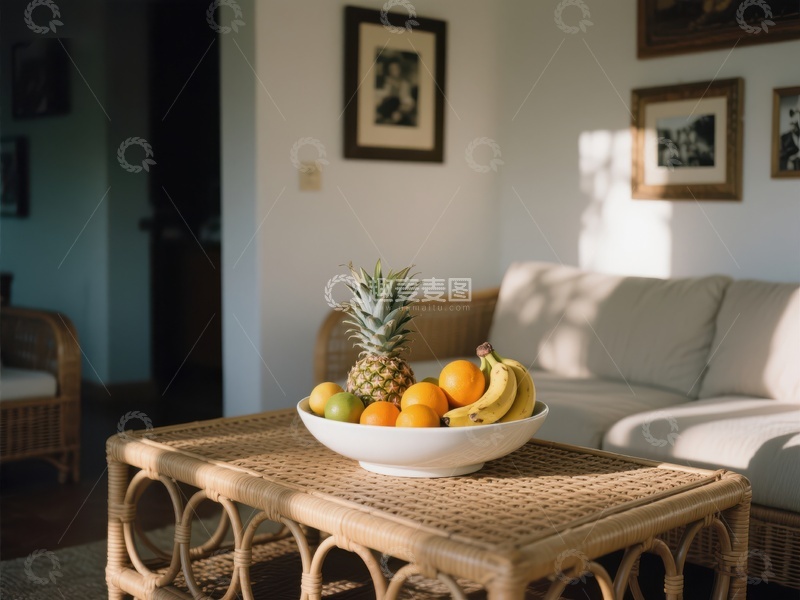 高清大图下载【趣麦麦图】客厅茶几上的水果盘