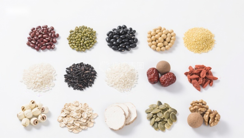 高清大图下载【趣麦麦图】多种谷物与豆类的组合展示