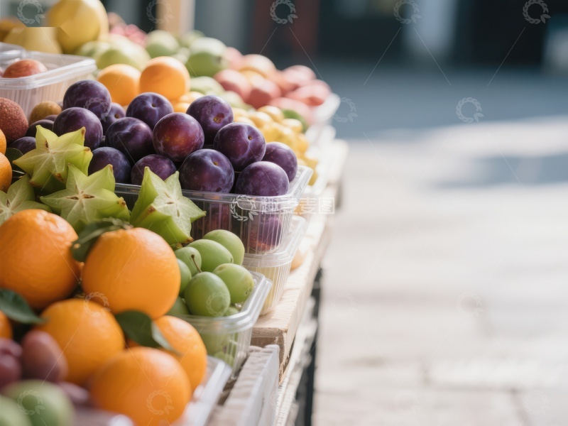 高清大图下载【趣麦麦图】新鲜水果摊位展示