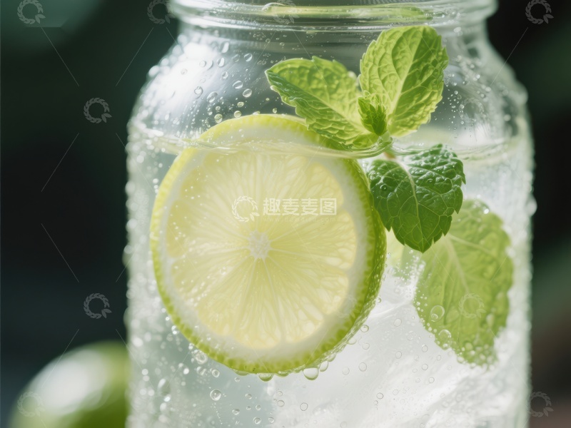 高清大图下载【趣麦麦图】清新柠檬薄荷水