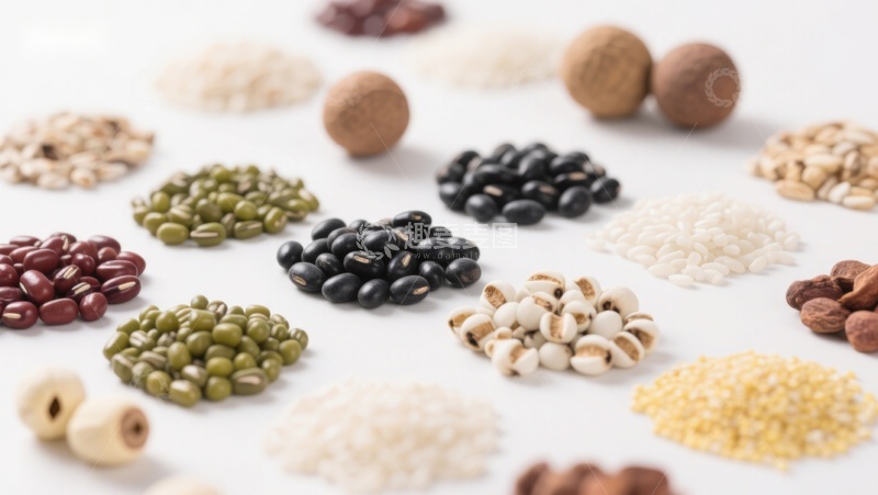 高清大图下载【趣麦麦图】多种豆类与谷物的展示