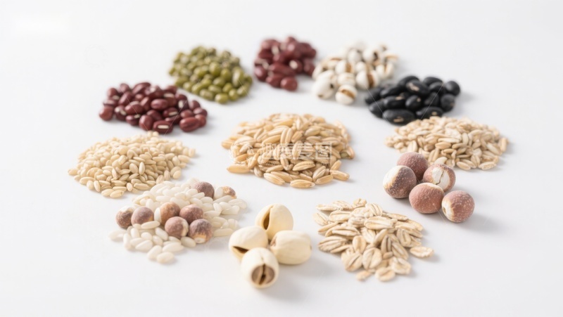 高清大图下载【趣麦麦图】多种谷物与豆类的组合展示