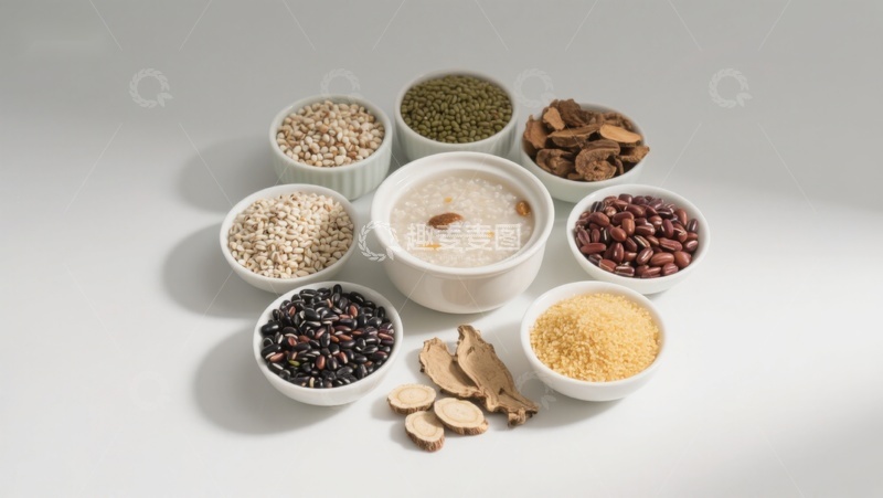 高清大图下载【趣麦麦图】多种谷物与粥的组合展示